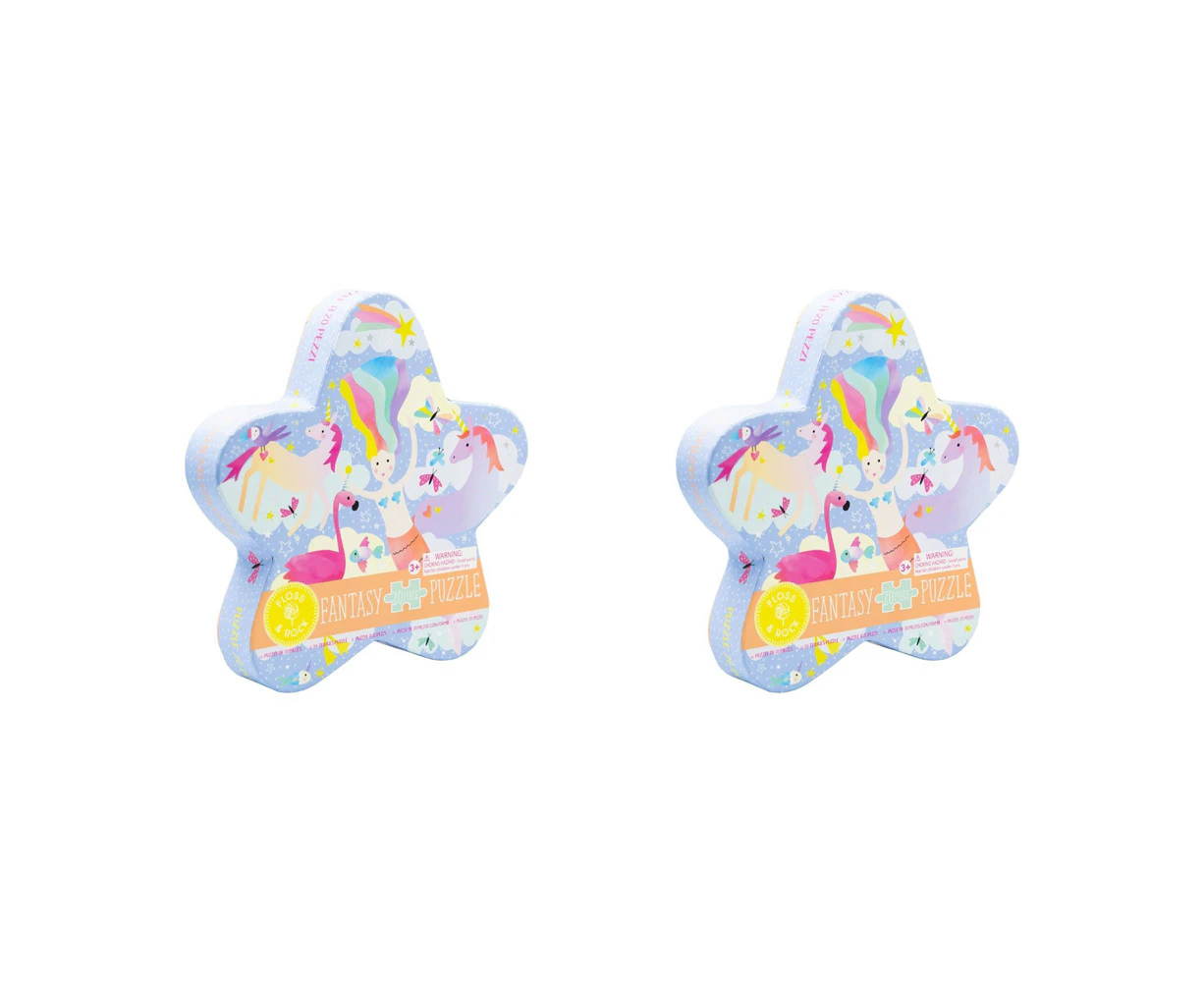 2x 20pc Floss & Rock Shaped Jigsaw Puzzle 34x41cm Fantasy Educational Game 3+