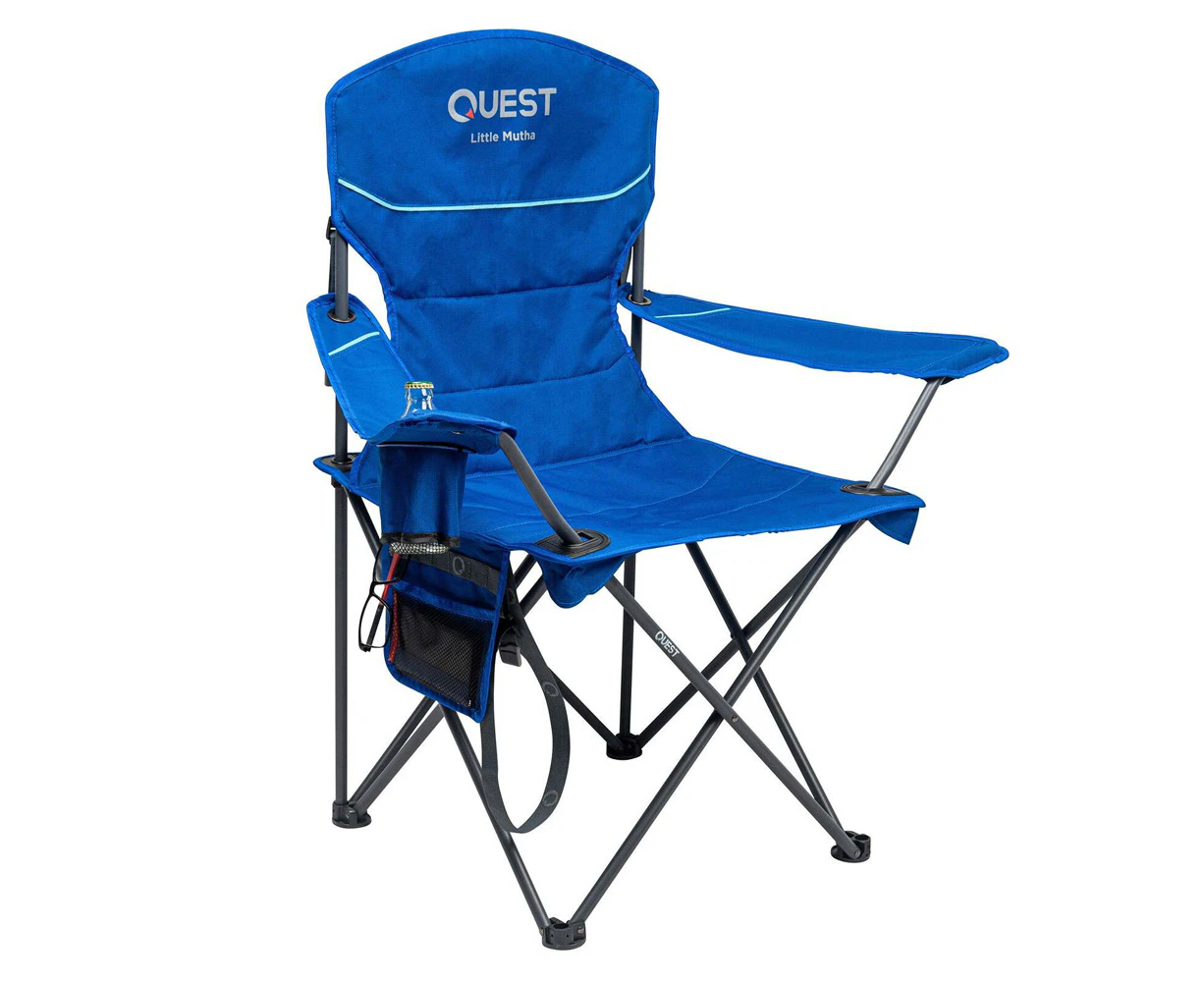 Quest Outdoors Steel Frame/Polyester Little Mutha Camp Chair Regal Blue