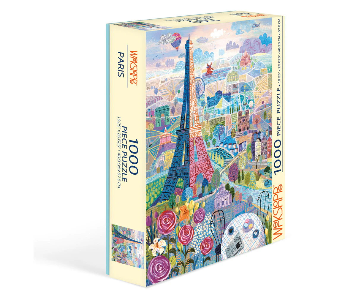 1000pc WerkShoppe 49x67.6cm Paris Children Jigsaw Puzzle w/ Inserts 13y+