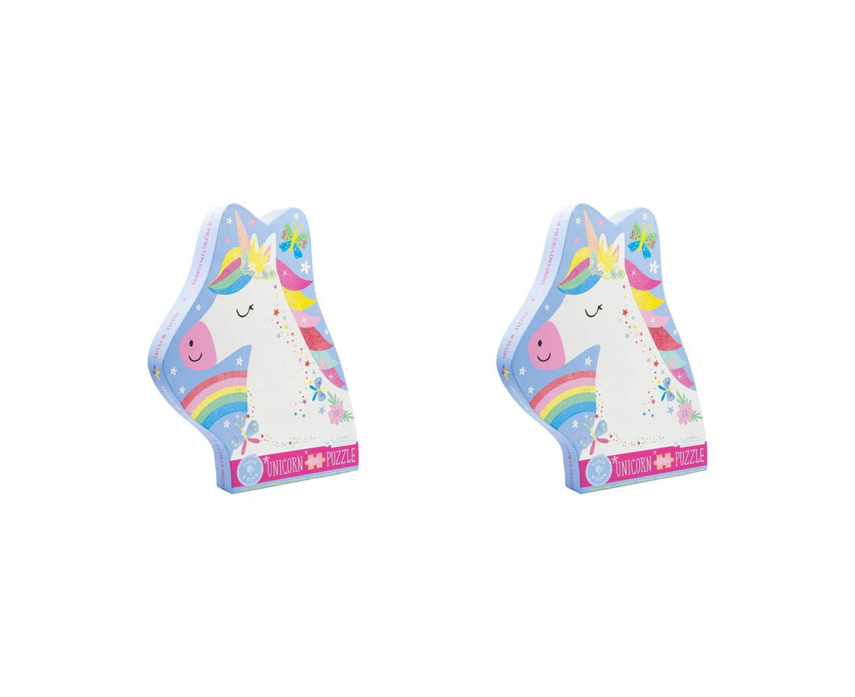 2x 40pc Floss & Rock Shaped Jigsaw Puzzle 55x58cm Unicorn Educational Game 3+