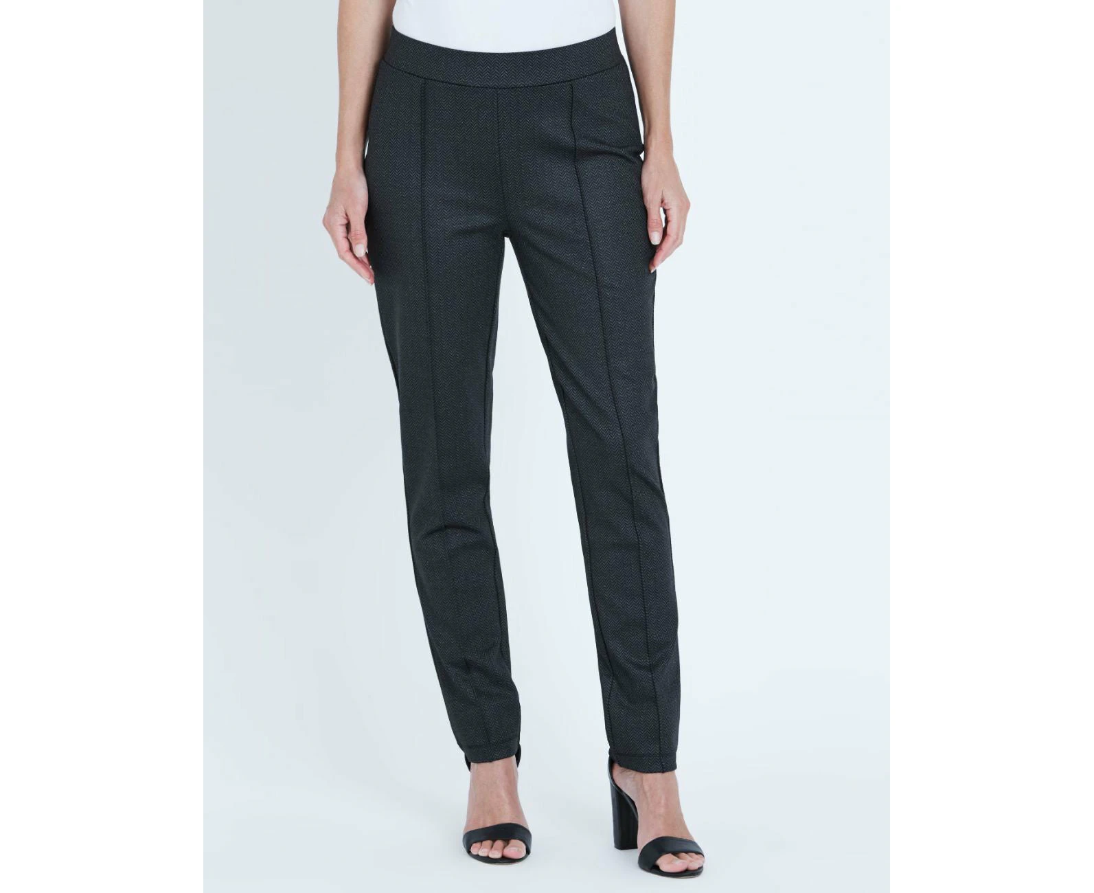 NONI B - Womens Pants / Trousers -  Full Length Pintuck Ponte Pants