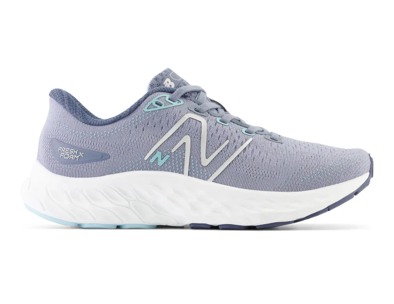 New Balance Women's Fresh Foam X EVOZ ST Wide Fit Running Shoes - Arctic Grey/White