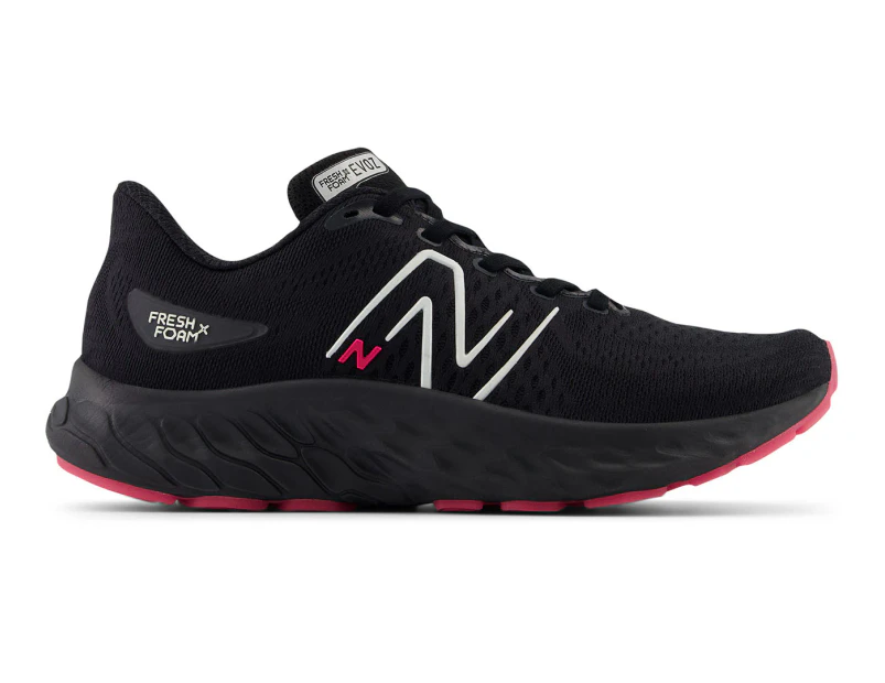 New Balance Women's Fresh Foam X EVOZ v3 Running Shoes - Black/Hi-Pink/Phantom