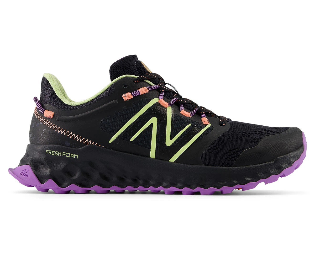 New Balance Women's Fresh Foam Garoé Wide Fit Trail Running Shoes - Black/Phantom/Limelight