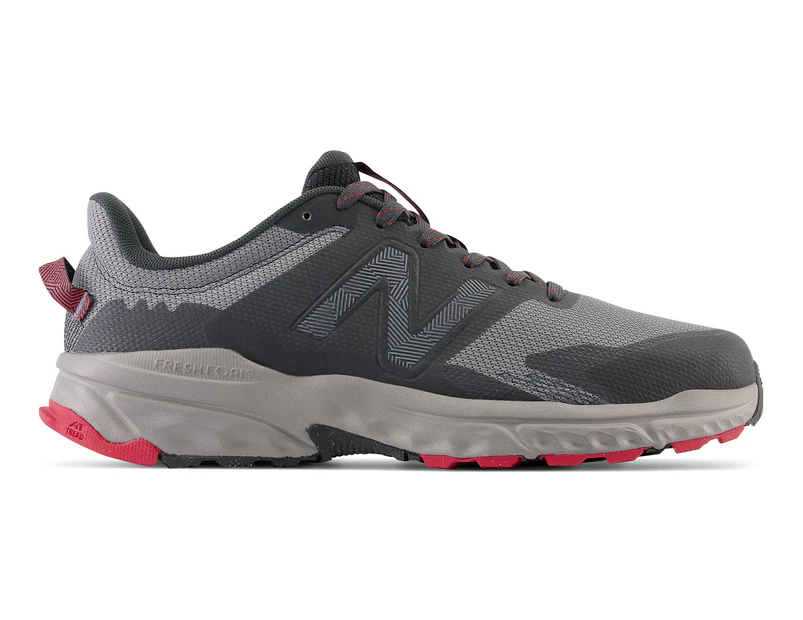 New Balance Men's Fresh Foam 510v6 Trail Running Shoes - Grey/Black/Team Red