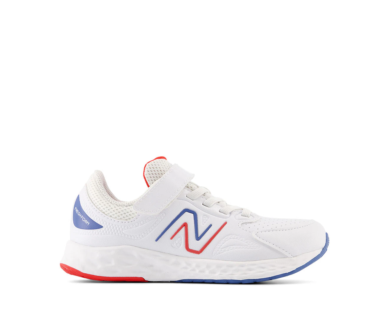 New Balance Kids' Fresh Foam 76T V1 Running Shoes - White/Blue/Red