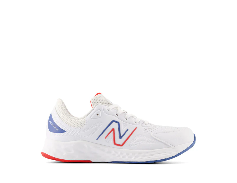 New Balance Youth Fresh Foam 76T V1 Running Shoes - White/Blue/Red