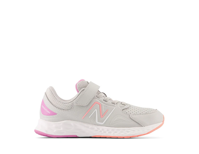 New Balance Girls' Fresh Foam 76T V1 Running Shoes - Brighton Grey/Pink