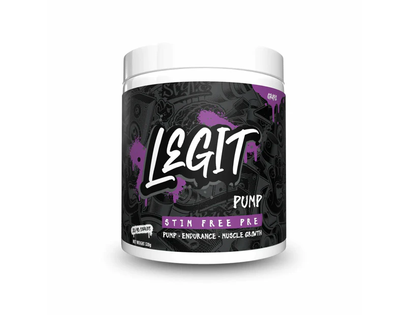 Pump By Legit Supps Stim Free Pre-Workout - Grape