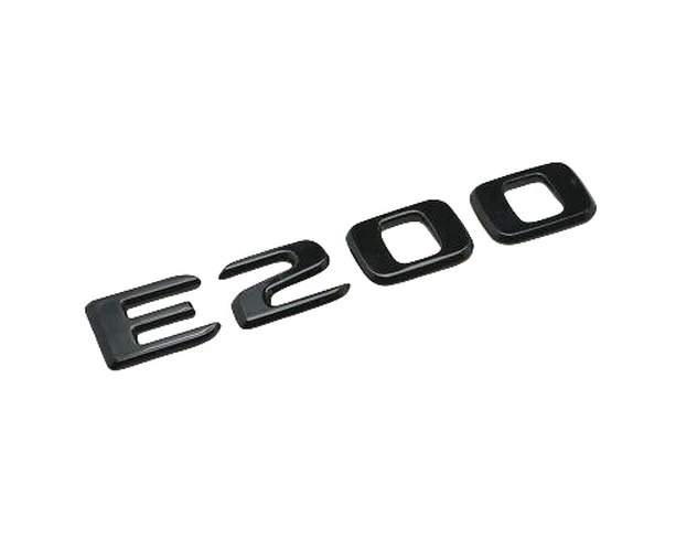 Gloss Black E200 Car Letter Number Rear Boot Badge Emblem For Mercedes Benz