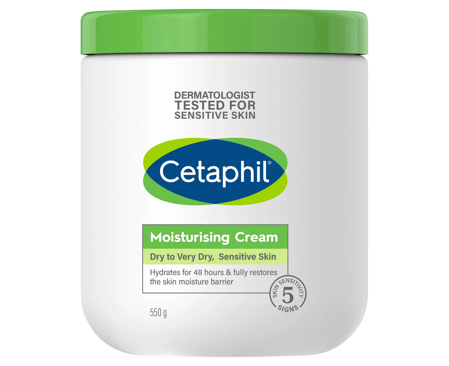 Cetaphil Moisturising Cream 550g, Rich Hydrating Moisturiser