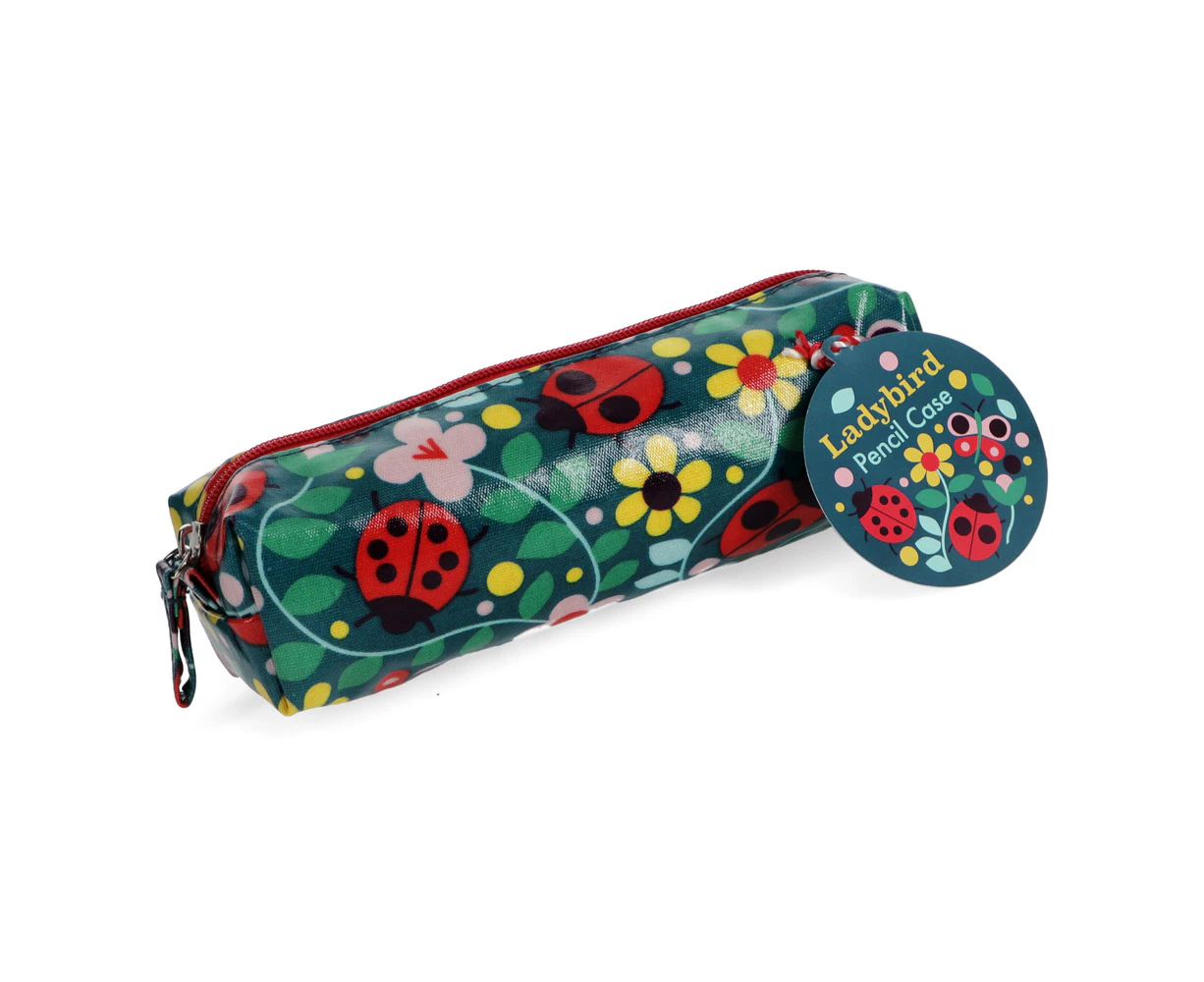 Rex London Pencil Case w/ Zipper Storage Stationery Organiser 21cm Ladybird