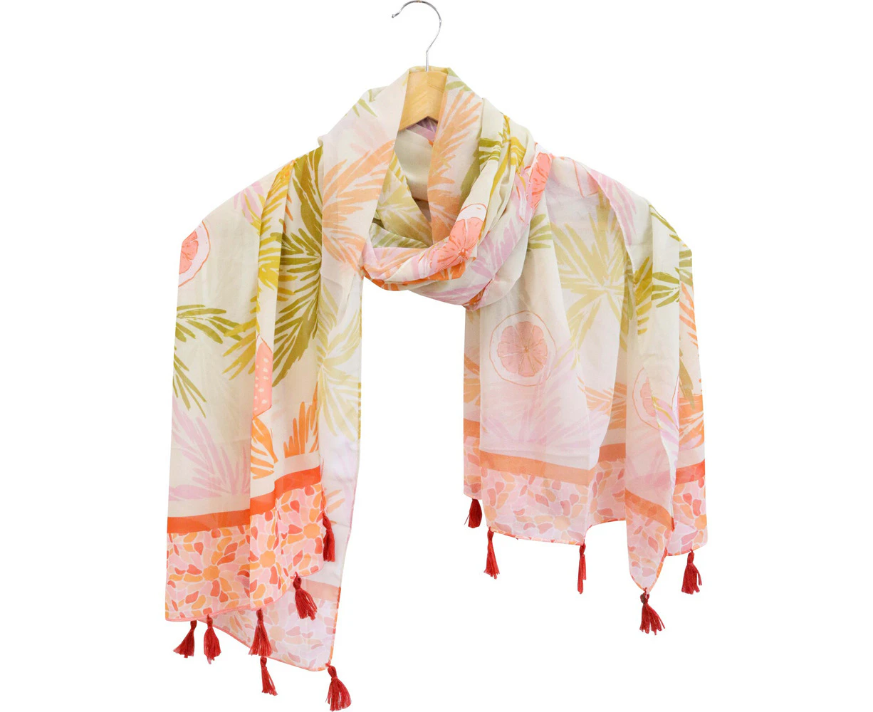 LVD Scarf/Sarong Women Beach Shawl Cover Up 90x180cm Polyester Pastel Palms