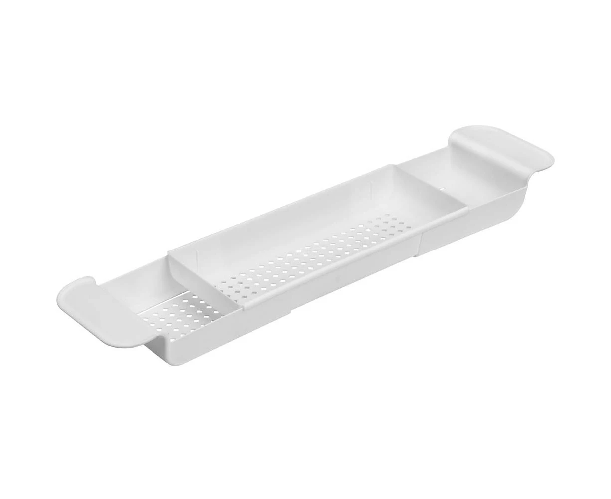 Expandable Bathtub Tray, Plastic Bath Shelf Multi Function Storage Adjustable Bathtub Caddy Tray for Bathroom Washroom