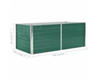 vidaXL Raised Garden Bed 160x80x45 cm Galvanised Steel Green