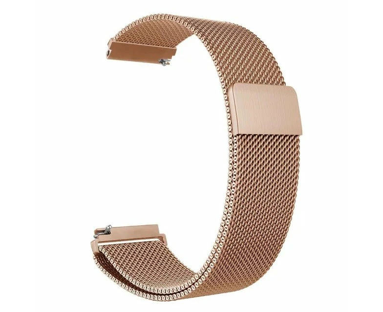 Stainless Steel Magnetic Milanese Loop Watch Band Strap For Samsung Galaxy Watch 4 5 6 7 Garmin Venu Huawei 20mm 22mm Rose gold