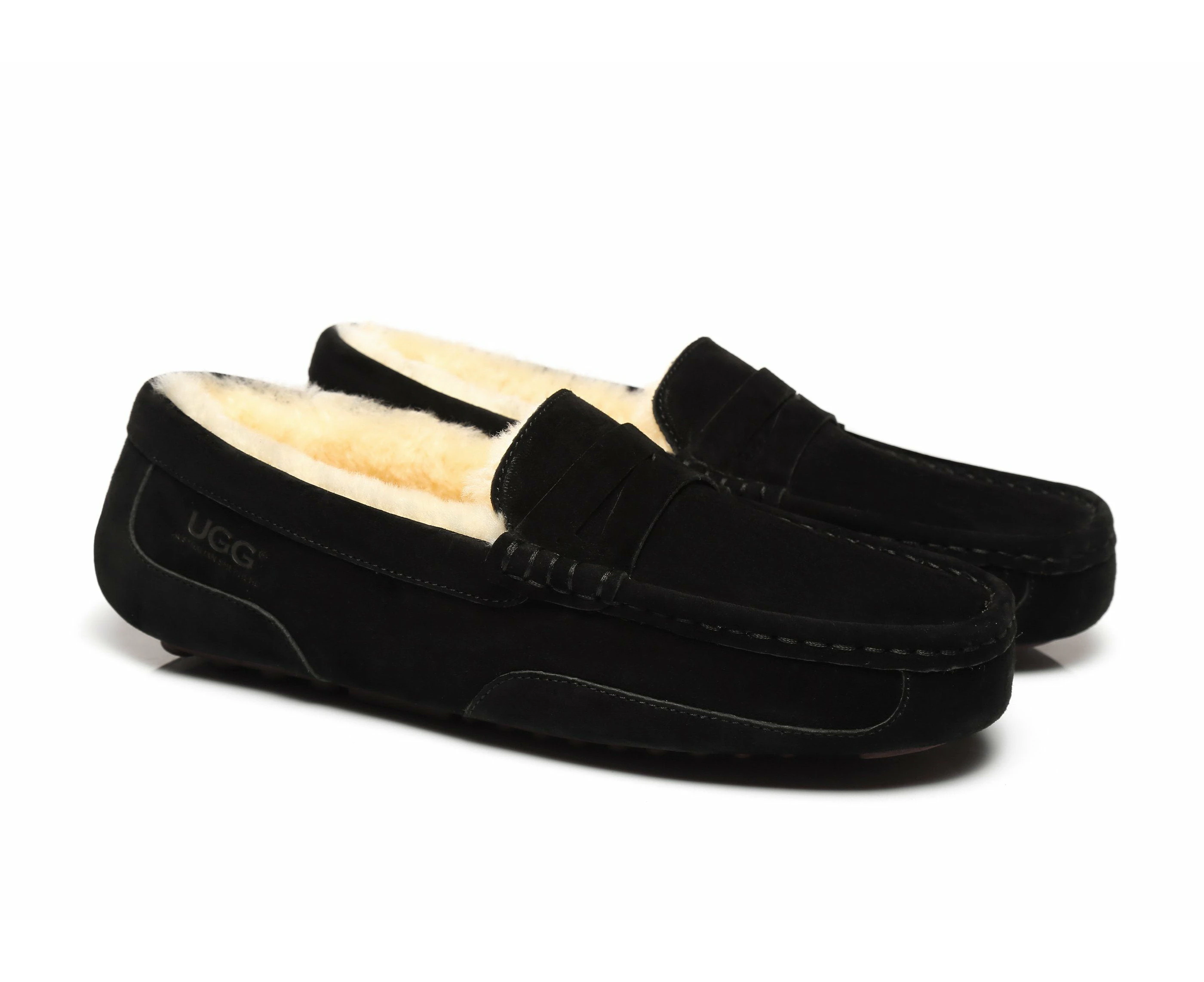 Australian Shepherd(R) UGG Men Moccasin - Black