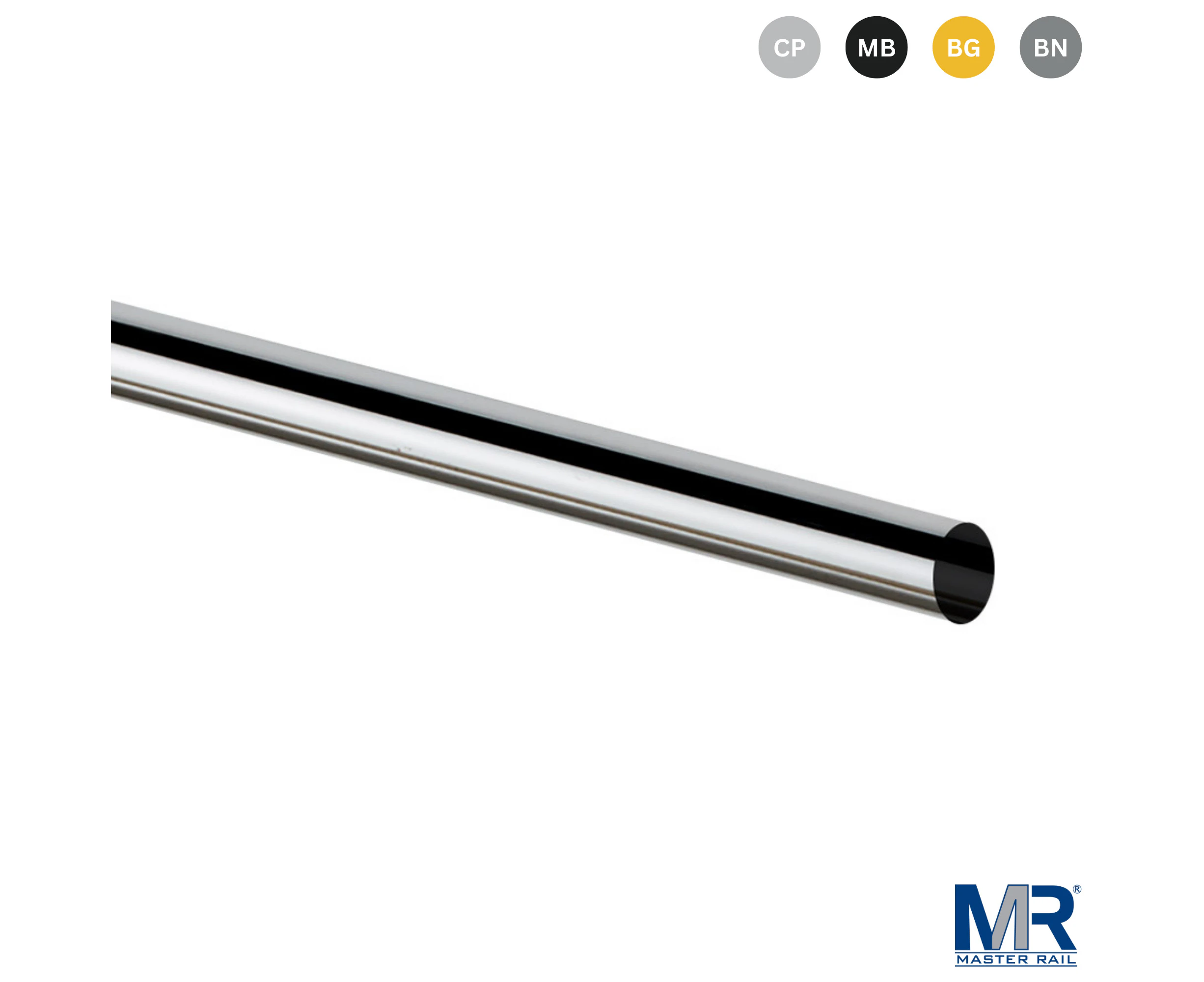 MR Towel / Curtain/ Wardrobe Rail Steel Rod 75cm Matte Black