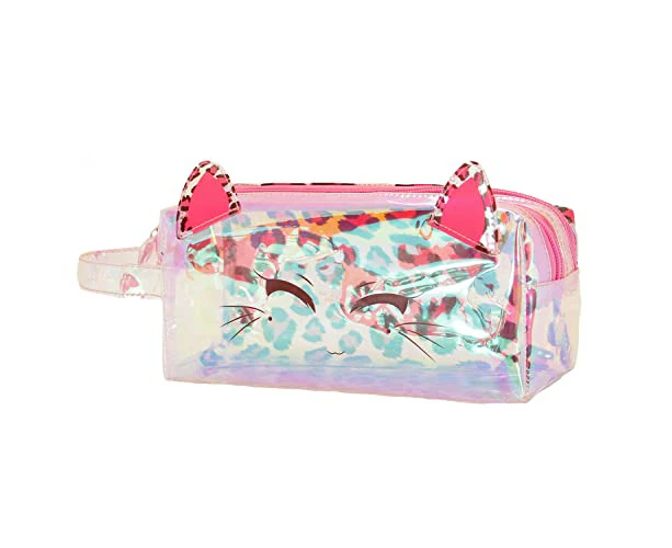 Oh My Pop! Feline-Laser Pencil Case, Pink - Perfect Gift for Kids