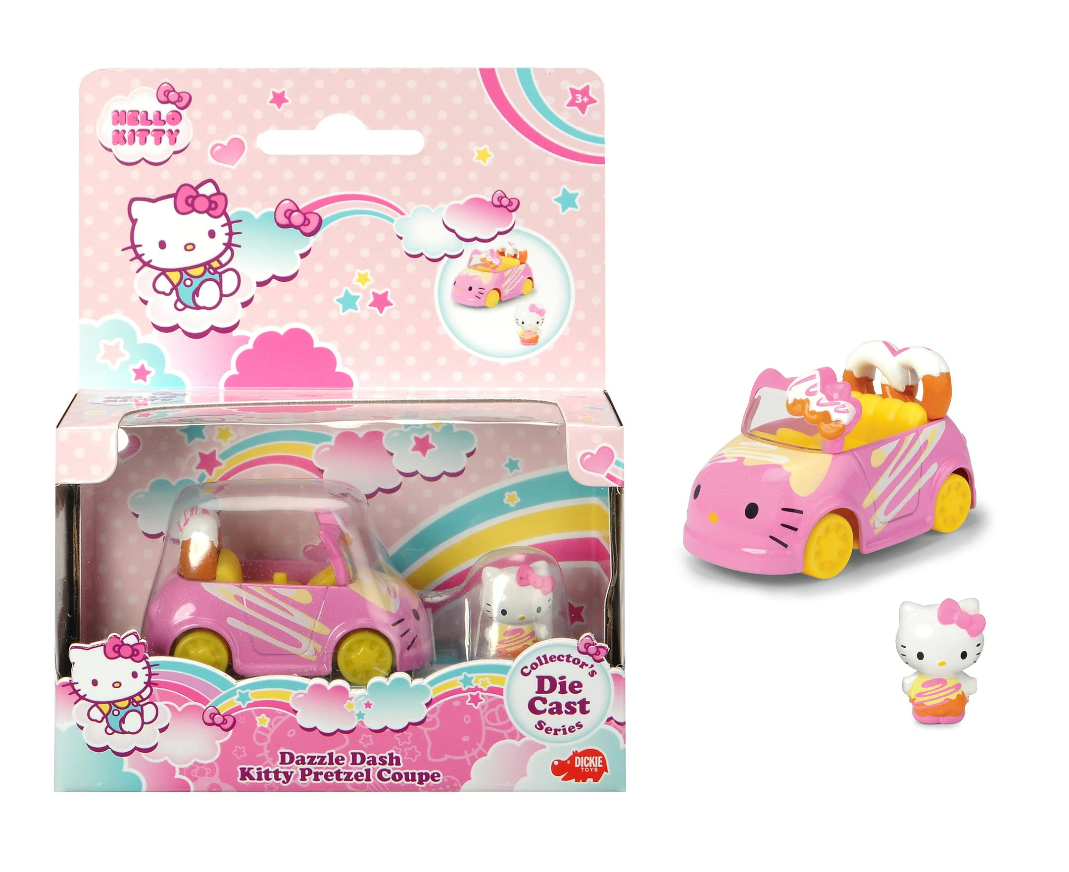 Simba 253241003 Hello Kitty-Pretzel Car, Pink - Perfect Gift for Kids