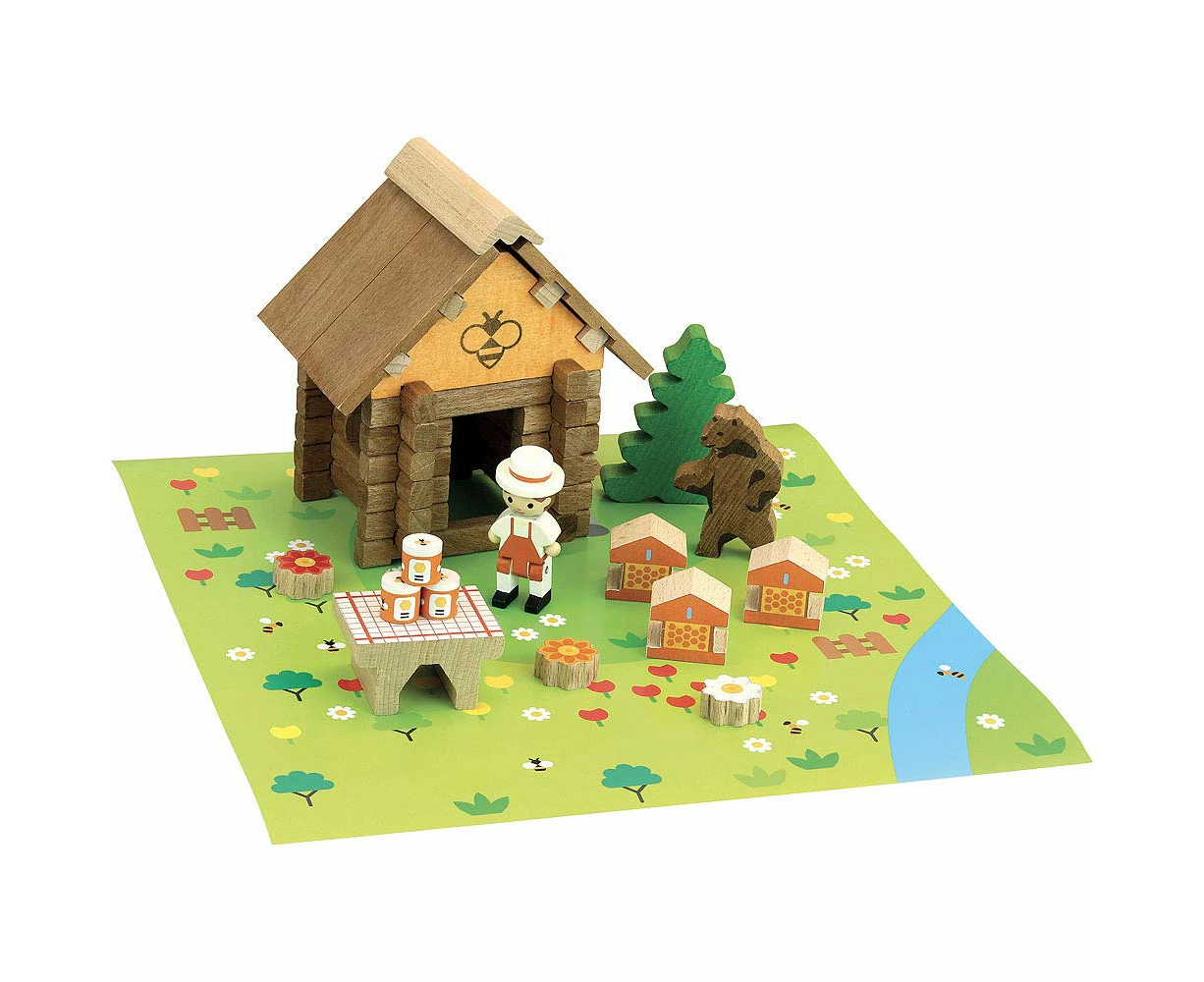 Jeujura-8223-Maison du Honey-50 Pieces Wooden Construction Set, 8223 - Perfect Gift for Kids