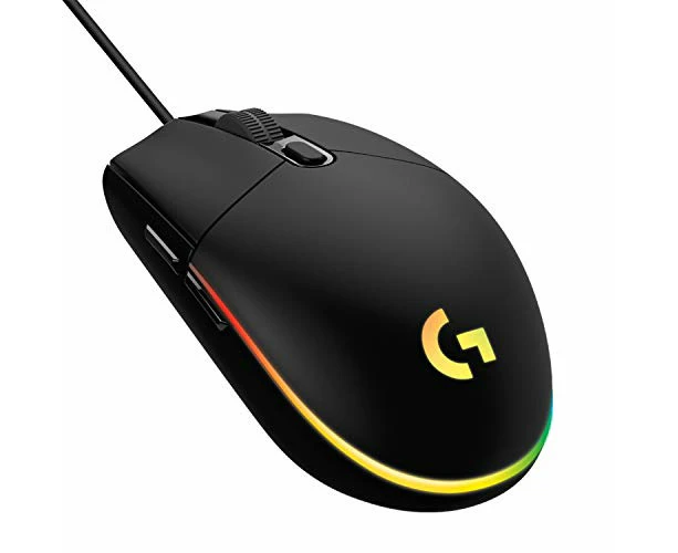 Logitech G203 LIGHTSYNC Gaming Mouse with Customizable RGB Lighting, 6 Programmable Buttons, Gaming Grade Sensor, 8K DPI Tracking, Lightweight - Black