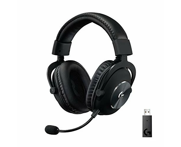 Logitech G PRO X Wireless LIGHTSPEED Gaming Headset with Blue VO!CE Mic Filter Tech, 50mm PRO-G Drivers, and DTS Headphone:X 2.0 Surround Sound, 20+ Hour