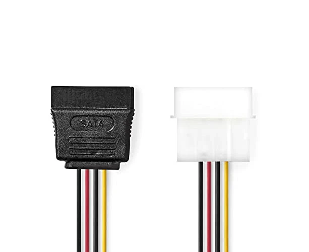 Nedis Internal Power Cable, Molex Male - SATA 15-pin Female, 0.15 m