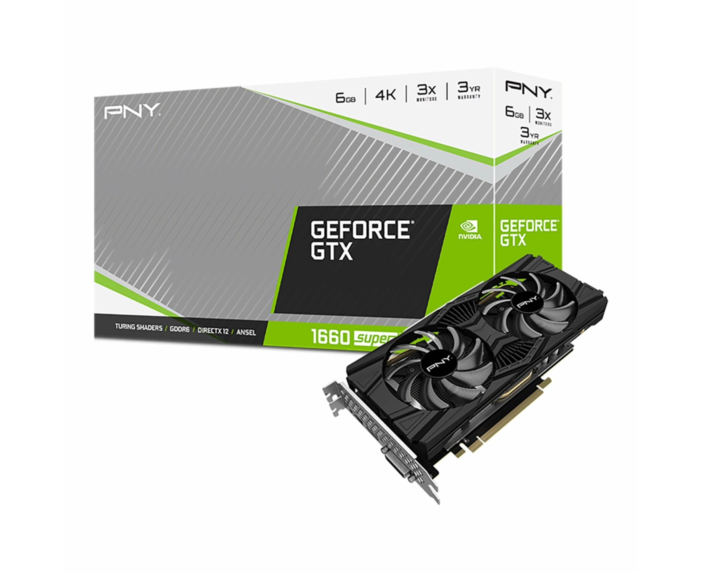 PNY GeForce GTX 1660 Super 6GB Twin Fan Graphic Card, Black