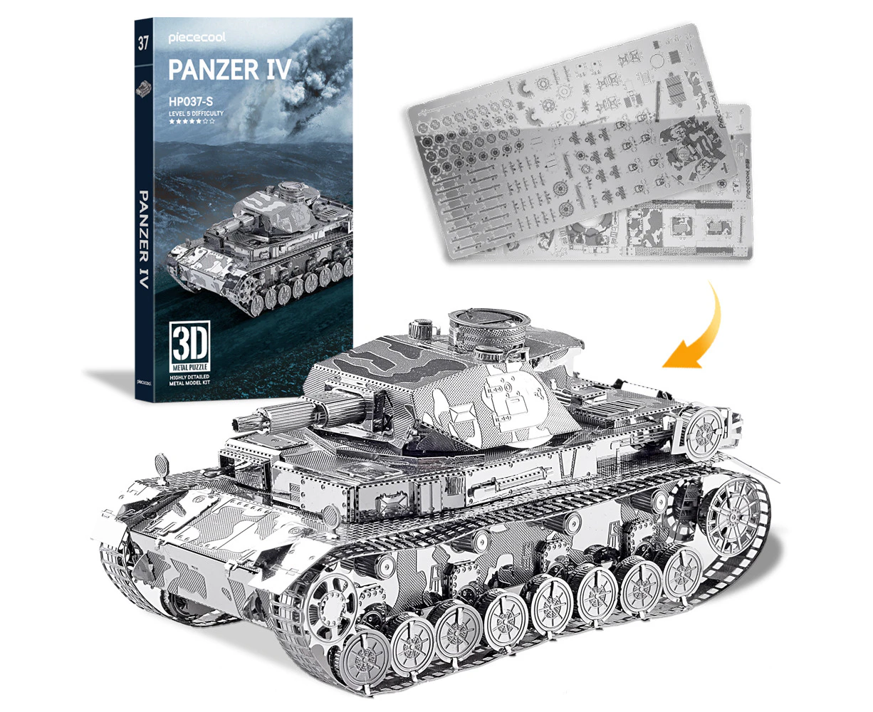 Piececool Metal Model Kits - Model Kit - German IV Tank Model Kit - 3D Puzzle