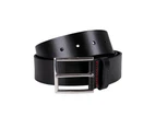 HUGO Men's Giaspo Leather Belt - Black