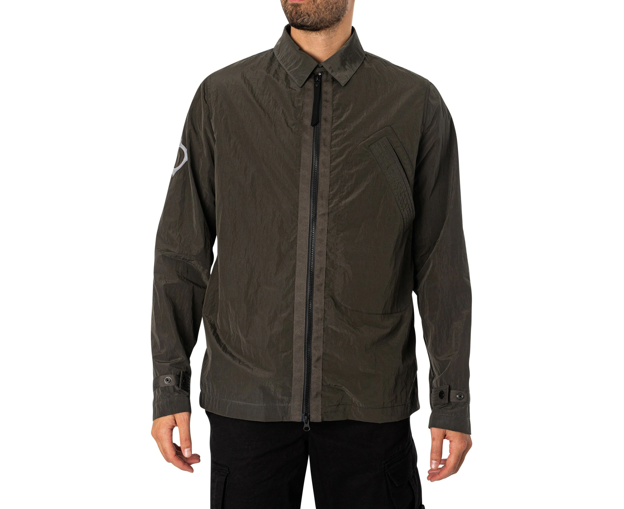 MA.STRUM Men's Rivet Overshirt - Green