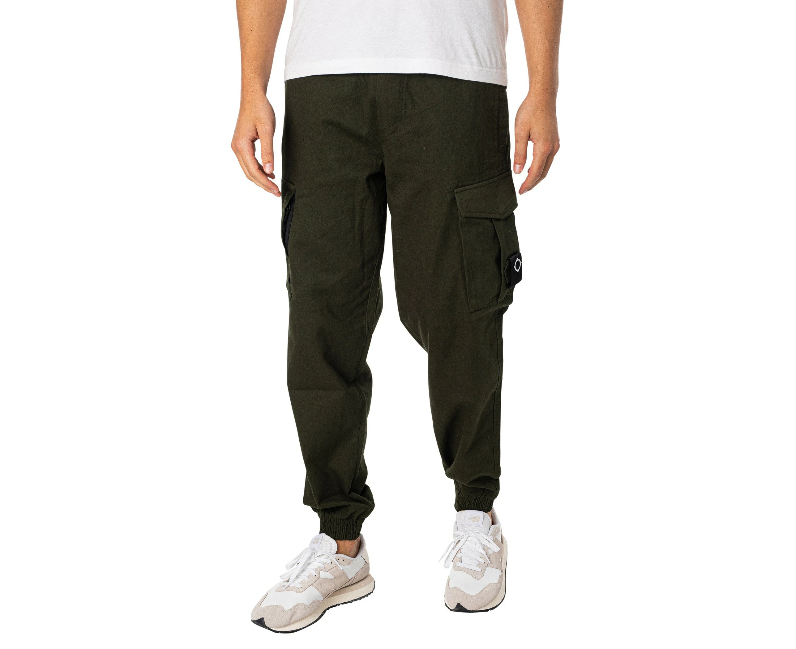 MA.STRUM Men's Elasticated Trousers - Green