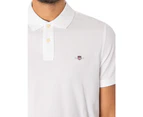 GANT Men's Regular Shield Pique Polo Shirt - White