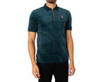 Fila Men's Devon Velour Polo Shirt - Green