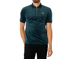 Fila Men's Devon Velour Polo Shirt - Green