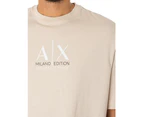 Armani Exchange Men's Logo Graphic T-Shirt - Beige