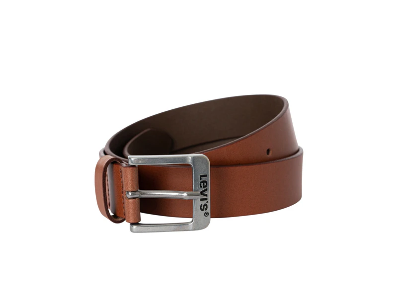 Levi's Men's Metal Buckle Leather Belt - Brown