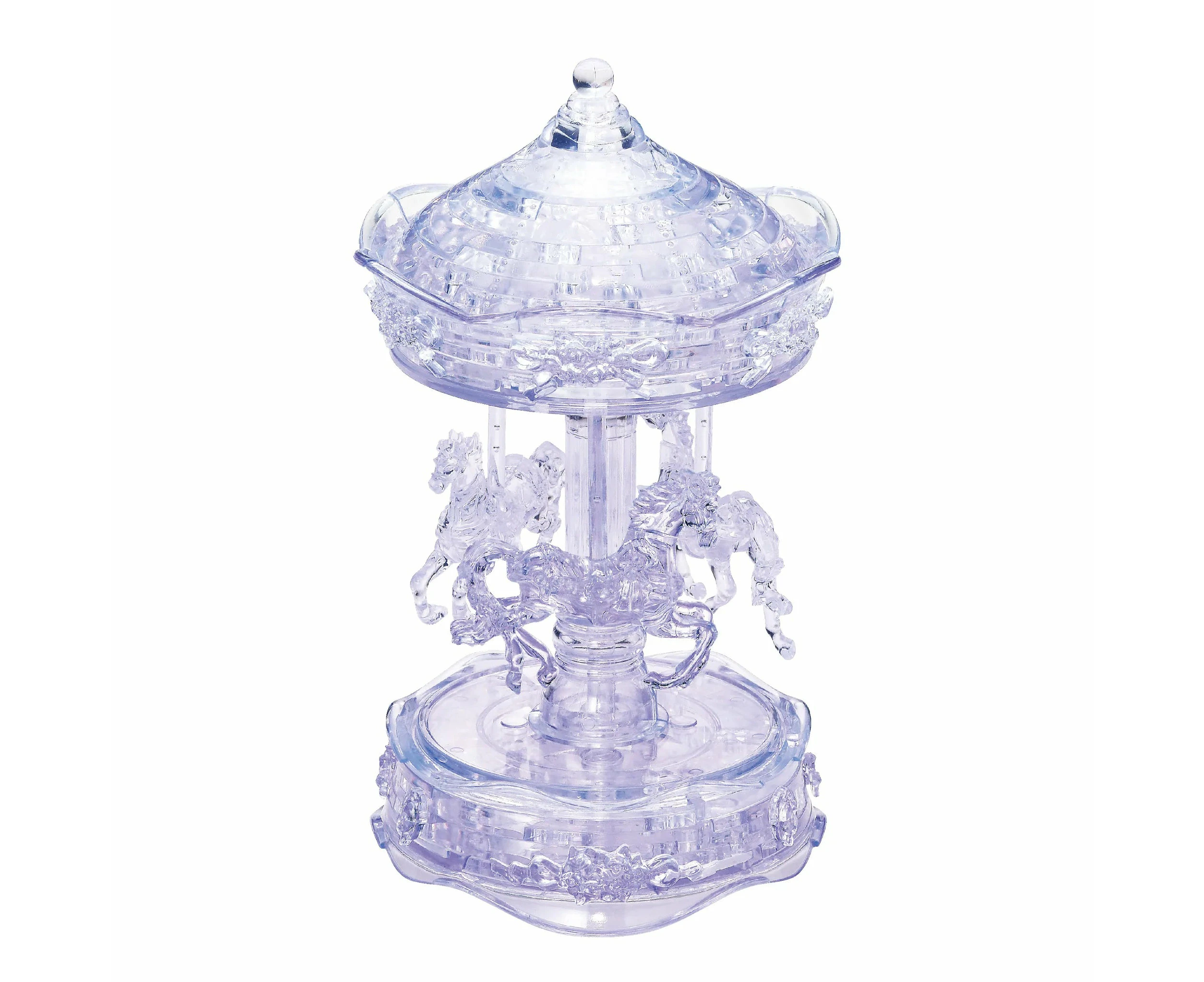 BePuzzled 3D Clear Carousel Crystal Puzzle