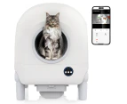 Advwin Automatic Cat Litter Box 77L Self Cleaning Cat Litter Box with Odor Removal,5G WiFi, Camera Video Monitoring