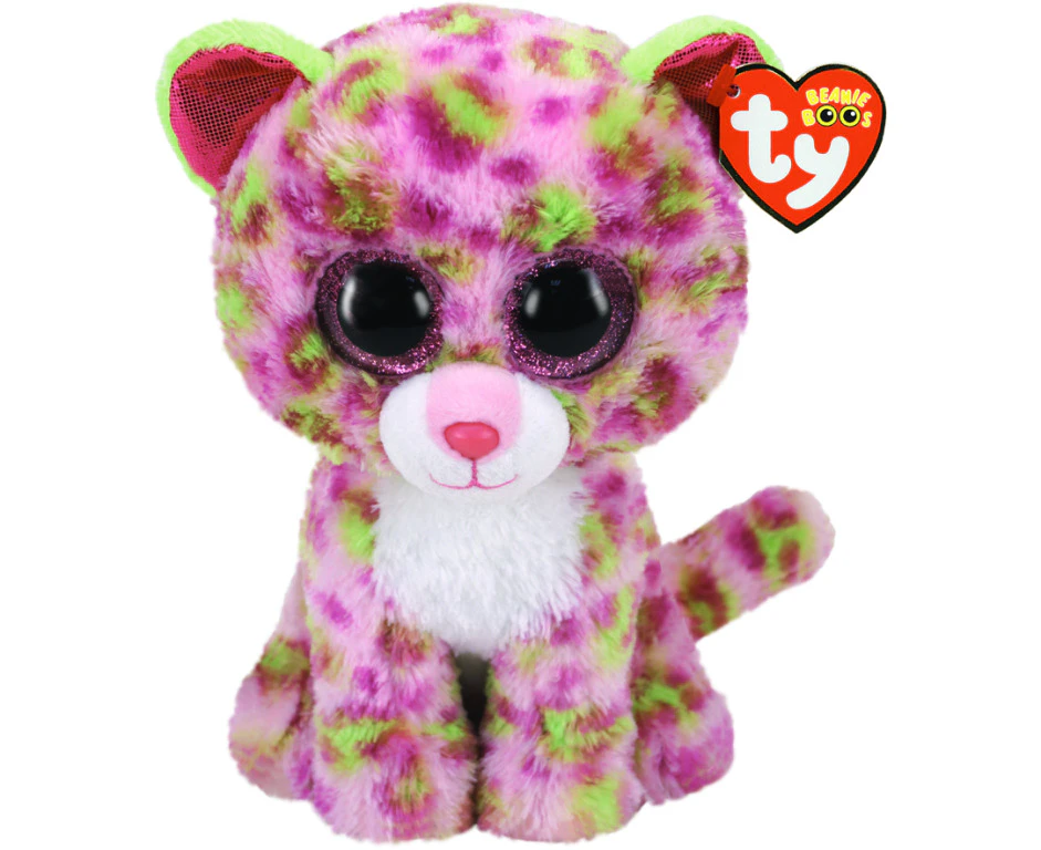 Ty Beanie Boo Medium Lainey Pink Leopard