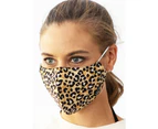 LaSculpte Women's Adjustable Face Mask with Mini Bag - Yellow Animal - Yellow Animal