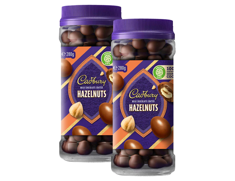 2 x Cadbury Milk Chocolate Coated Hazelnuts 280g