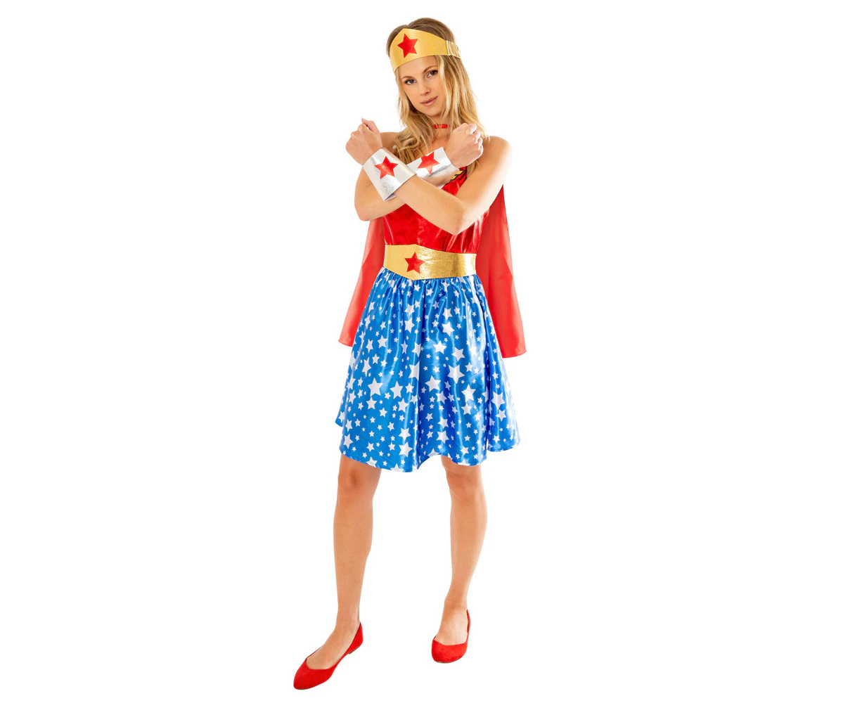 Dc Comics Wonder Woman Deluxe Costume Dress Party Cosplay/Halloween Outfit