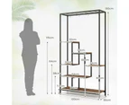 Costway 6-Tier Metal Plant Stand Rack 180cm Indoor Flower Pot Holder w/Hooks Indoor Garden Plant Display Shelf