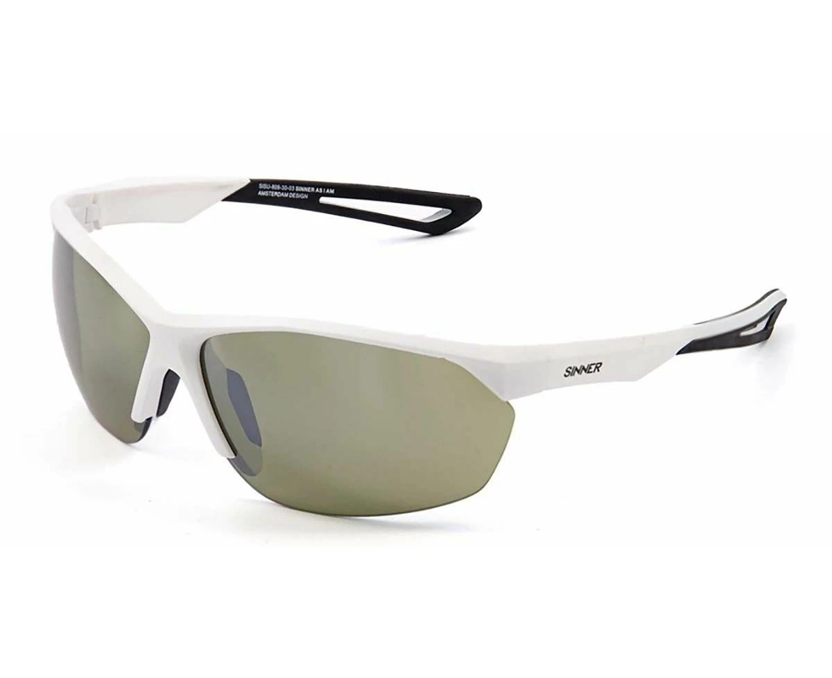 Sinner Pitch Wraparound Sunglasses Plastic Matte White