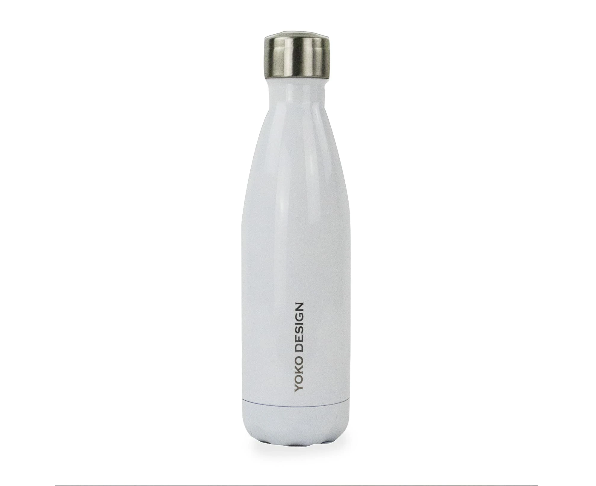 YOKO DESIGN 1331 Thermos Flask Double Walled Stainless Steel White 25.5 x 6.5 x 6.5 cm