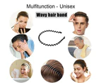 Fashion Men Women Girls Sports Metal Wave Hoop Headband Hair Band Unisex