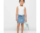 Target Mock Wrap Denim Skirt