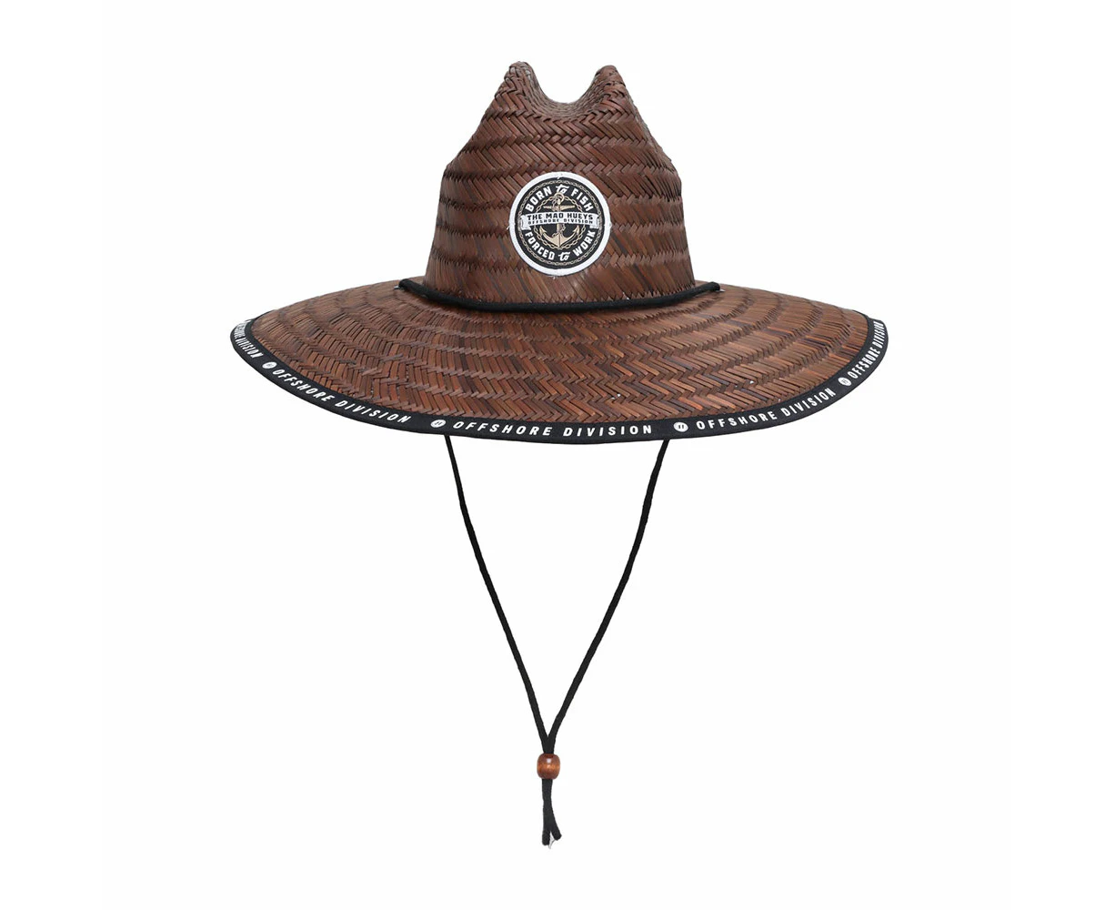 The Mad Hueys Born To Fish Straw Hat Brown